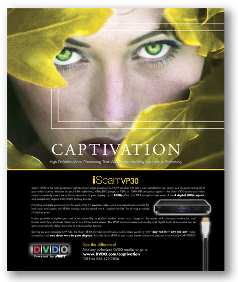 Captivation advertisement by Christine Arthur Design